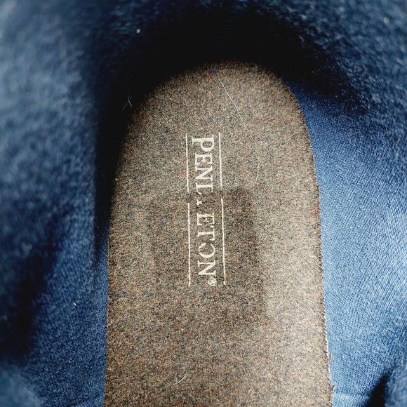 Pendleton Blue Rubber Chelsea Rain Boots with Contrast Orange Soles D520 - Picture 9 of 11